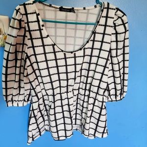 Boohoo Peplum Top